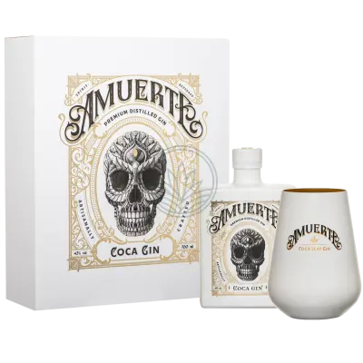 Amuerte Gin White Geschenkset mit zwei Gläser