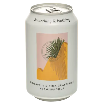 Something & Nothing Pineapple & Pink Grapefruit Premium Soda 12x330ml Can