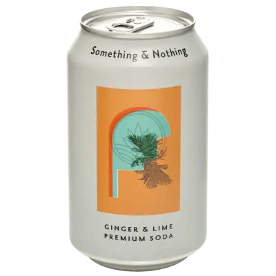 Something & Nothing Ginger & Key Lime Premium Soda 12x330ml Can